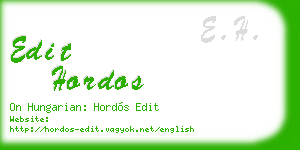 edit hordos business card